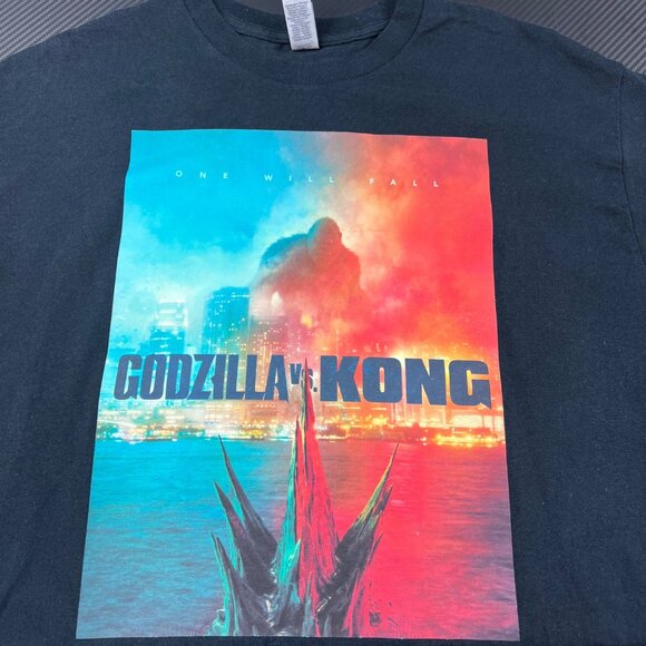 Godzilla Vs. Kong Official Poster Graphic T-Shirt LARGE Black Mens Short Sleeve - Picture 3 of 6